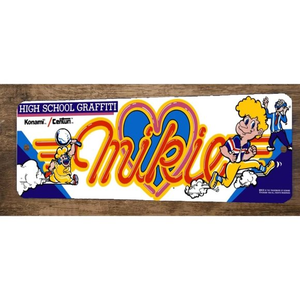 Mikie Arcade 4x12 Metal Wall Video Game Marquee Banner Sign High School Graffiti